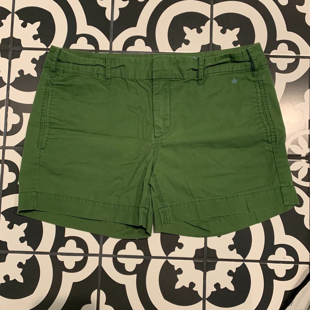 Anthropologie grass green G1 Paper Twill chino shorts Size 10